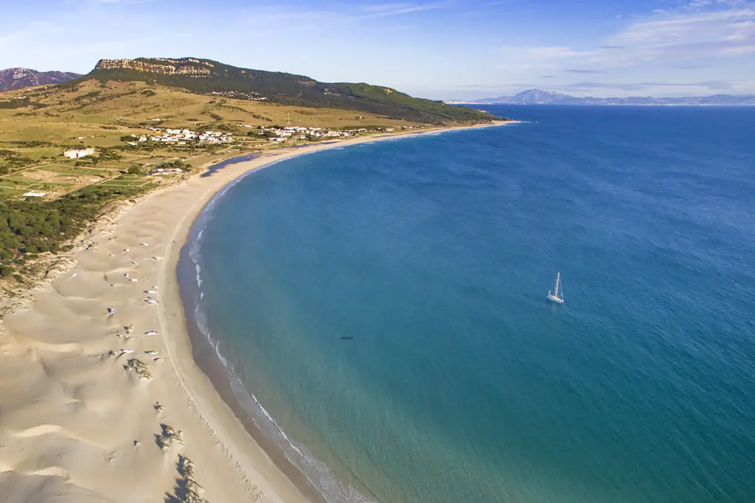 dunas tarifa beach resort-valdevaqueros beach- aerial view of natural beauty